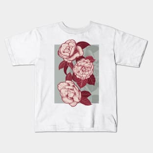 Peonies in colors Kids T-Shirt